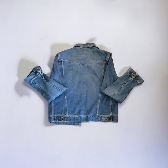 Y2K Abercrombie & Fitch Basic Denim Jacket Sz L Made in India - Picture 3 of 4